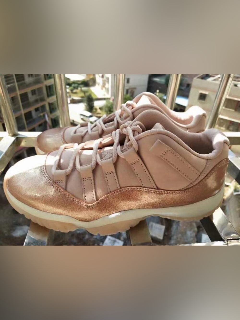 Air Jordan 12 low women size 8 rose gold